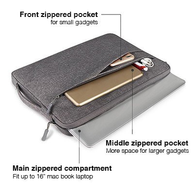 14" Polyester Water Repellent Laptop Pouch 08